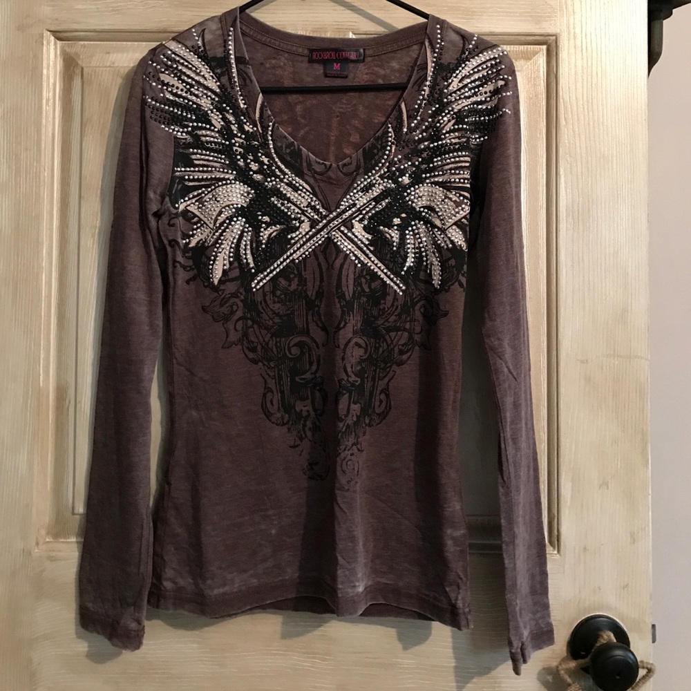 Rock & Roll Cowgirl pistol shirt