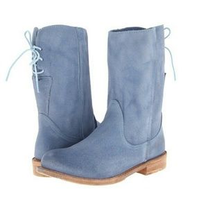 Light blue Erin boots by Vintage Shoe Company