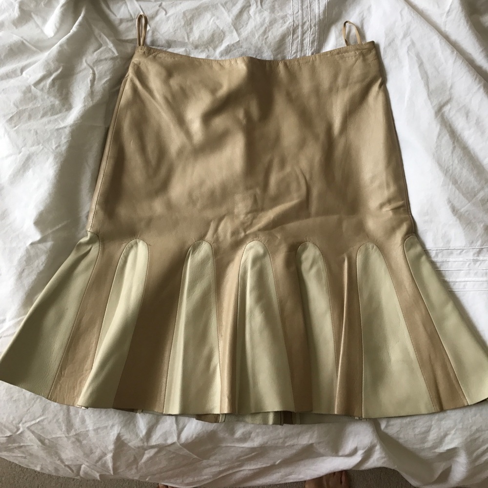 Alexander MQueen leather skirt