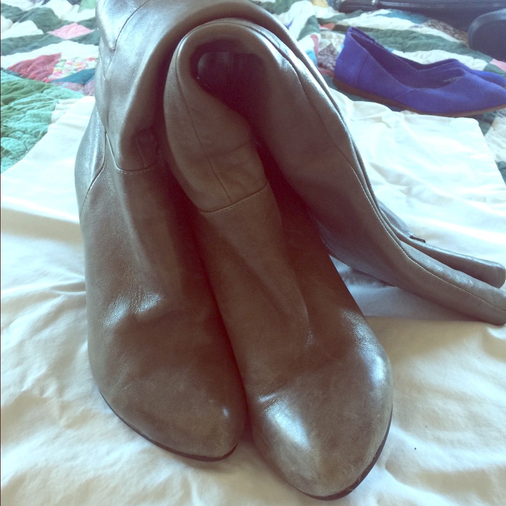 Miz Mooz Gayle Gray Leather Boots