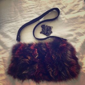 Colorful fur bag