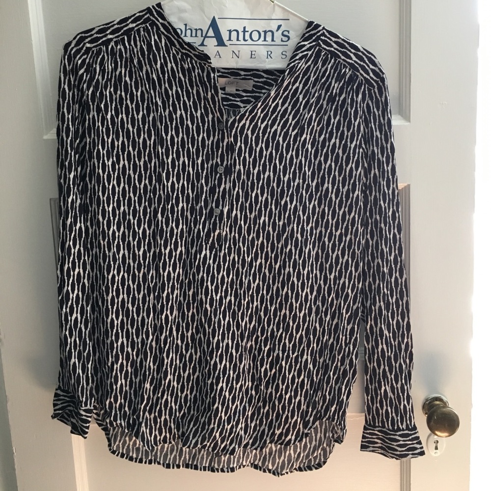 Ann Taylor Loft ikat blouse