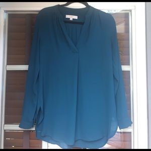 Teal Loft blouse size Small