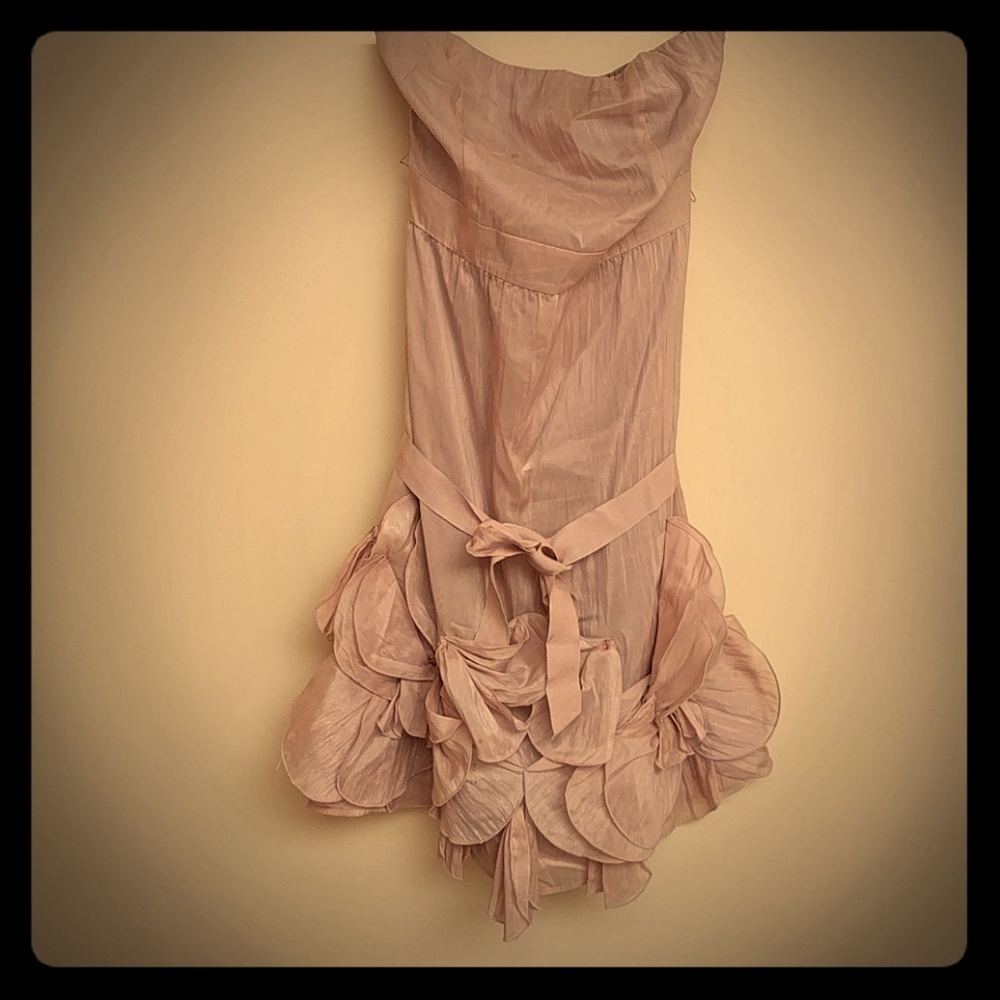 Light pink dress strapless evening dress