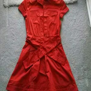 Banana Republic Red Button front Dress