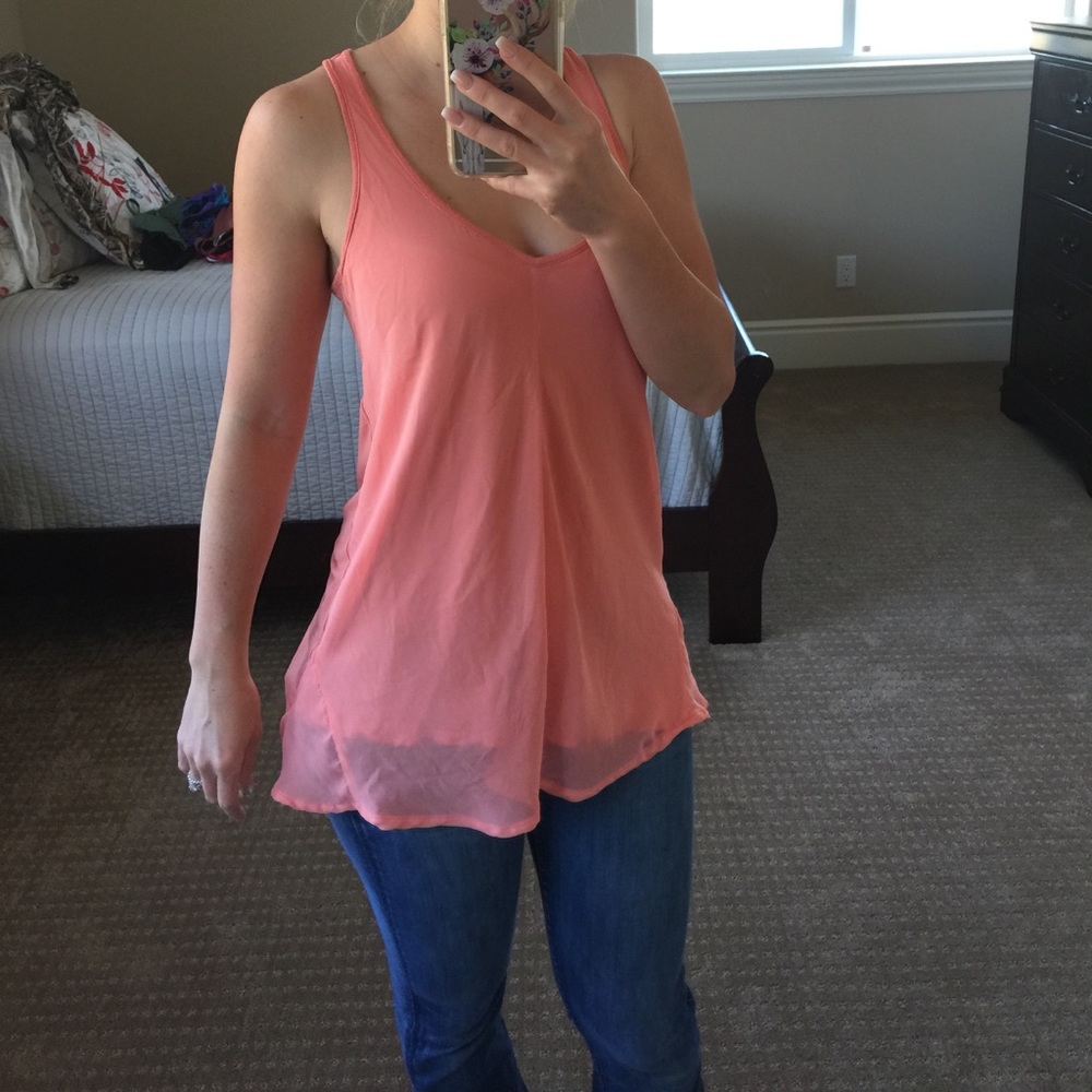 Pink flowy top
