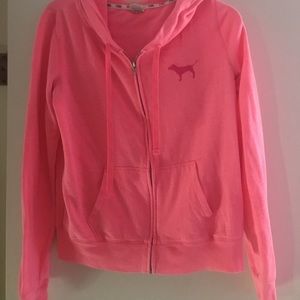 Pink Victoria secret zip up, Small