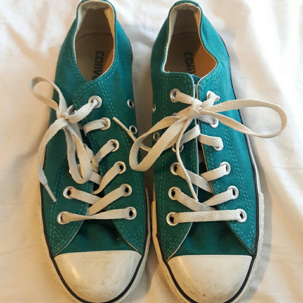 Blue-green converse