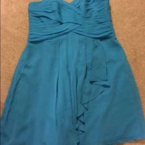 Malibu blue bridesmaid dress