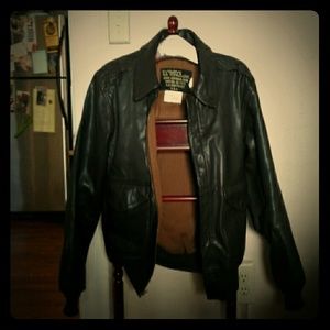 Goatskin A-2 style leather jacket, by US Wings