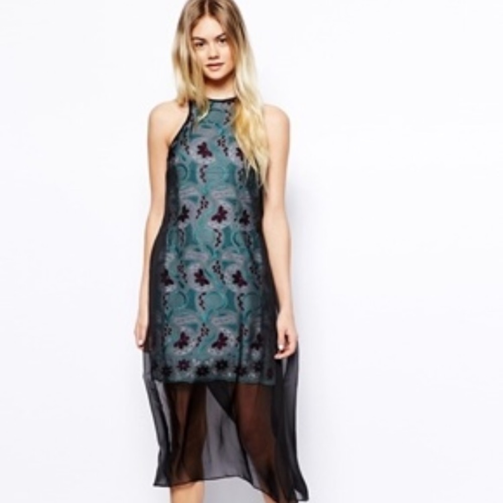 Asos Africa Racerback Embroidered Dress