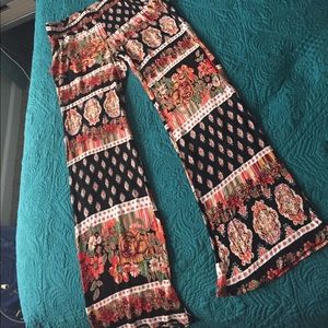 Multi-print palazzo pants