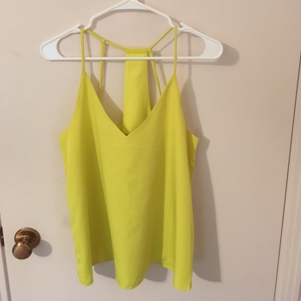 Banana Republic Neon Yellow Tank Top. Size Sm, EUC