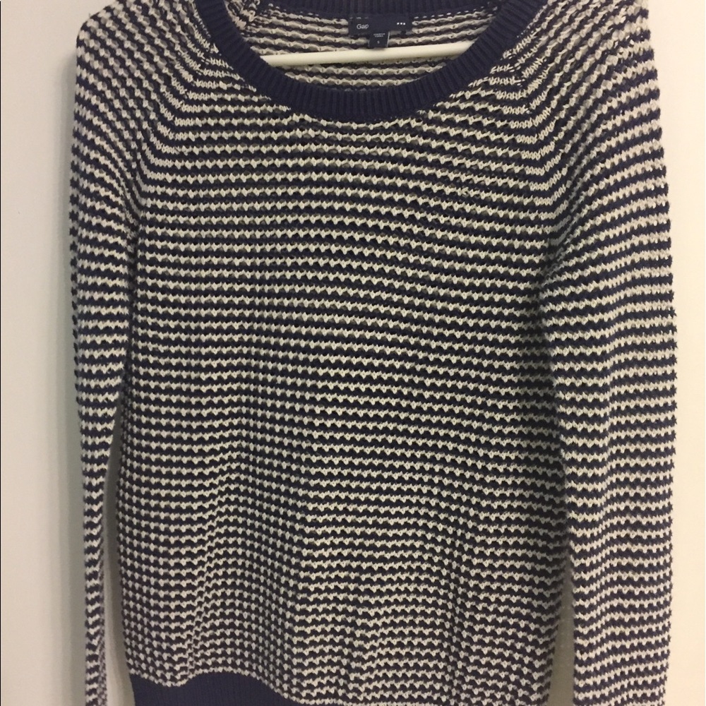 Striped blue and white sweater