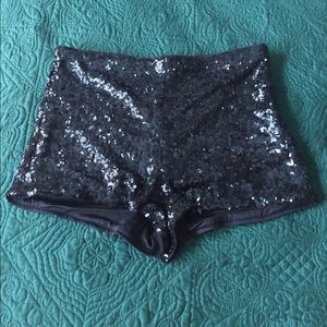 Sequin high waisted shorts