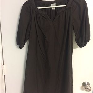 Brown quarter sleeve dress