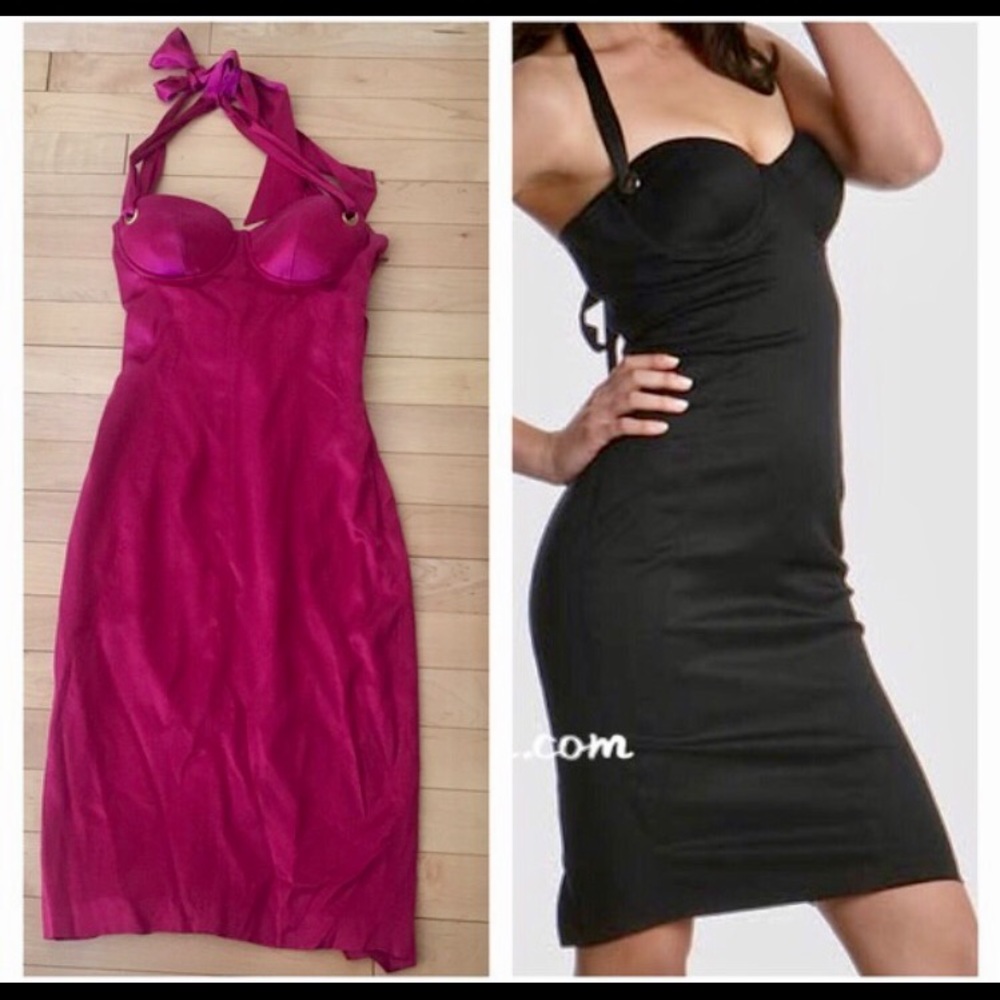 Corset Style Halter Cocktail Dress