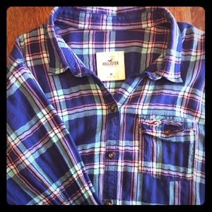 Hollister blue flannel