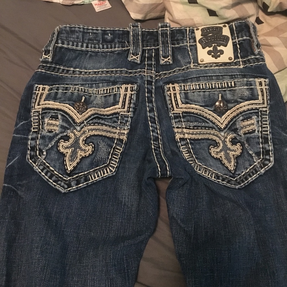 Men's rock revival slim boot regular length