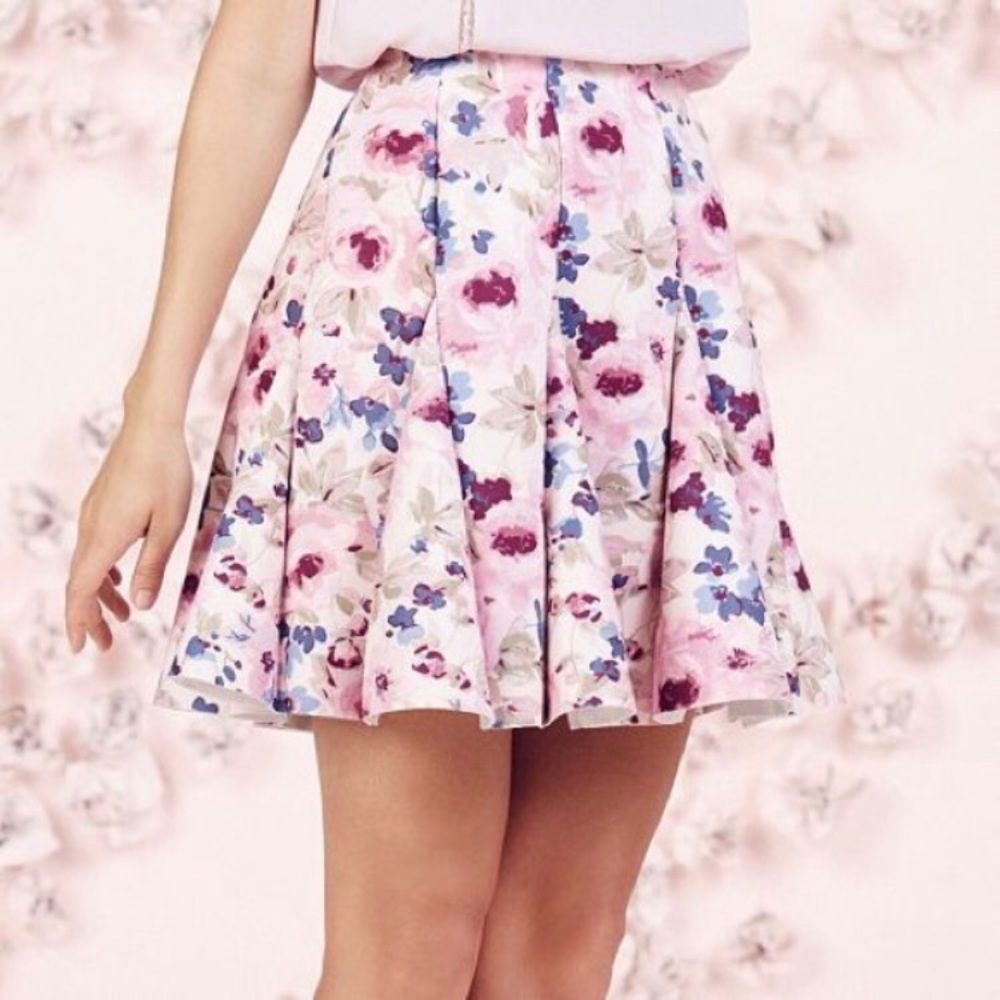 Lauren Conrad Runway Floral Skirt