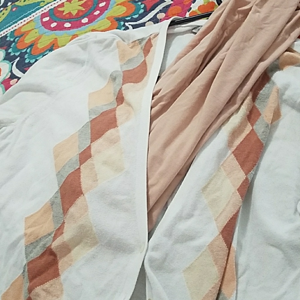 Light argyle sweater