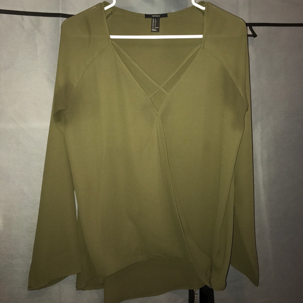 Cross front blouse