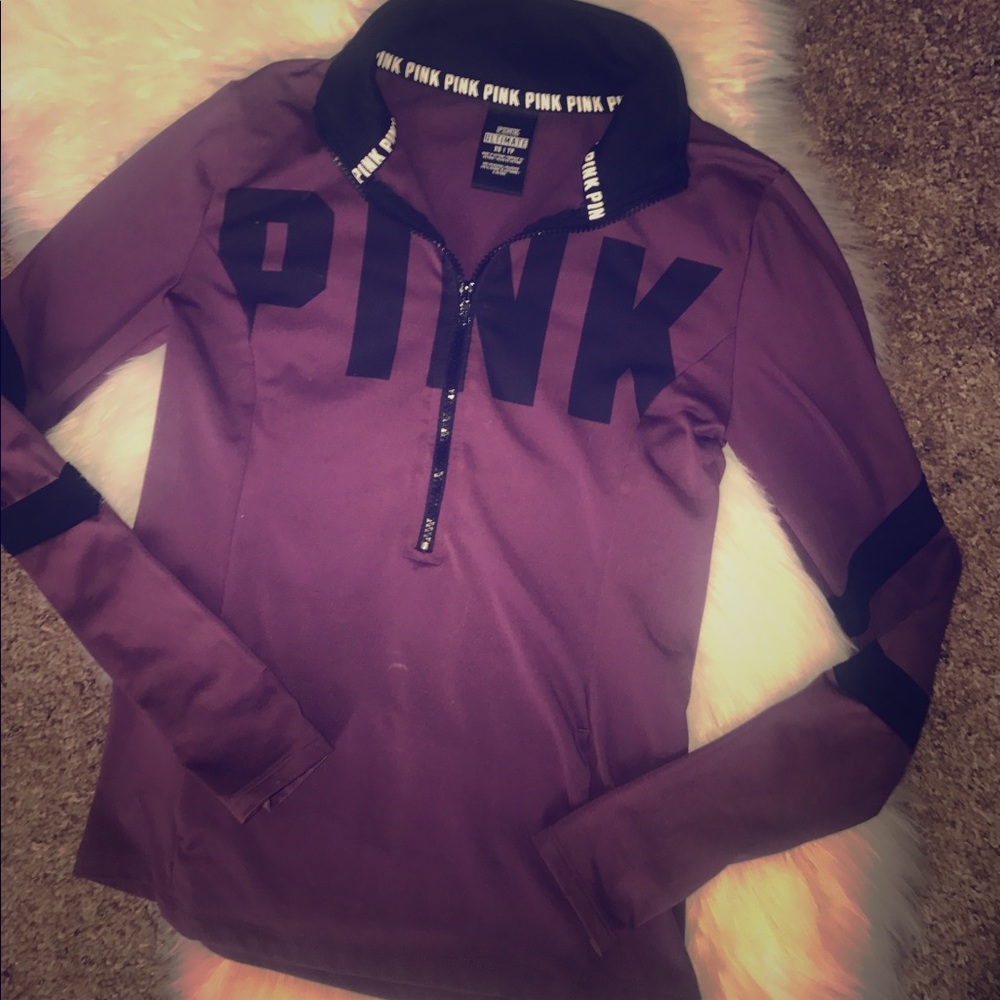 PINK Victoria's Secret ultimate half zip PURPLE XS