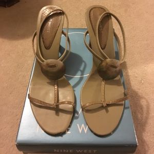 Women's Tan high heeled sandals