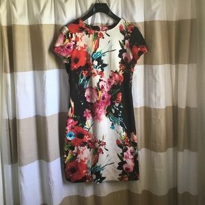 Floral shift dress, size 10