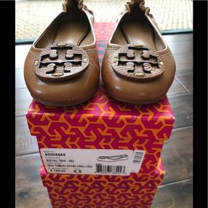 Tory Burch Reva tumble leather flats