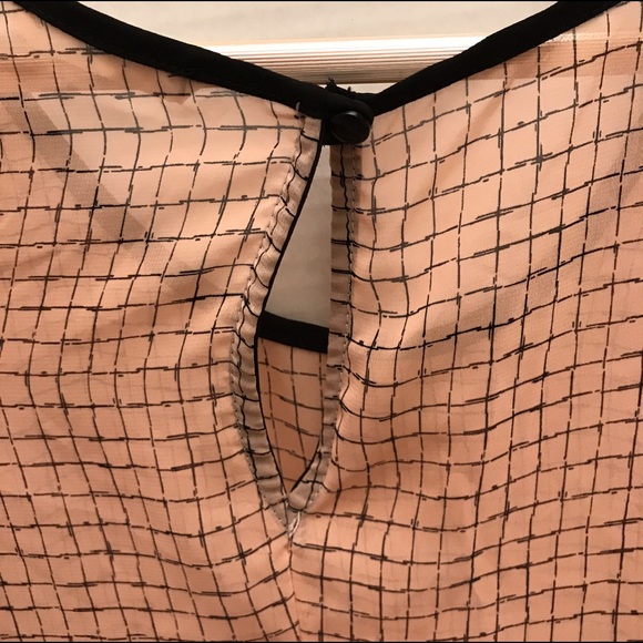 Women’s LUSH Sheer Peach/Black Tank Top Size M - Picture 4 of 5