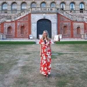 River Island Bardot Floral Maxi Dress ASOS