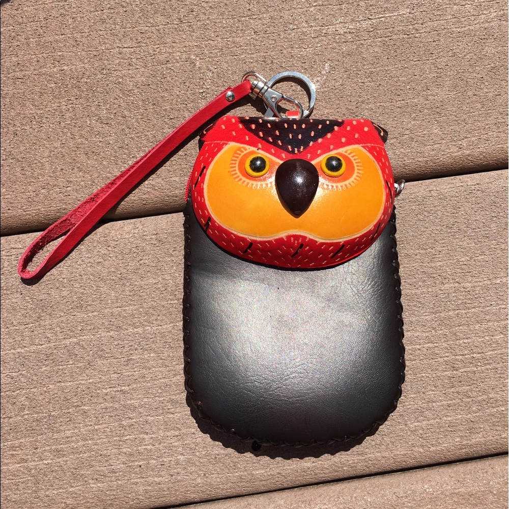 Leather Owl wallet/cellphone case