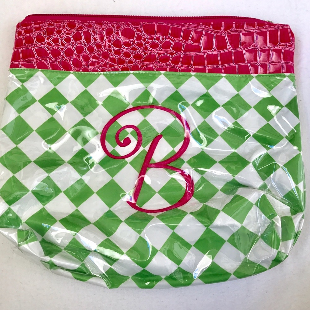 "B" toiletry/cosmetic up bag
