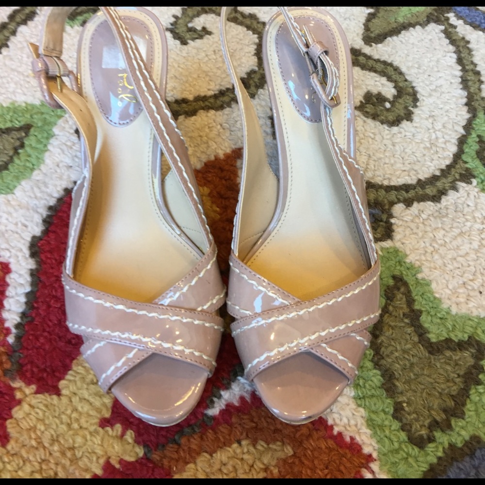 Blush strappy sandals
