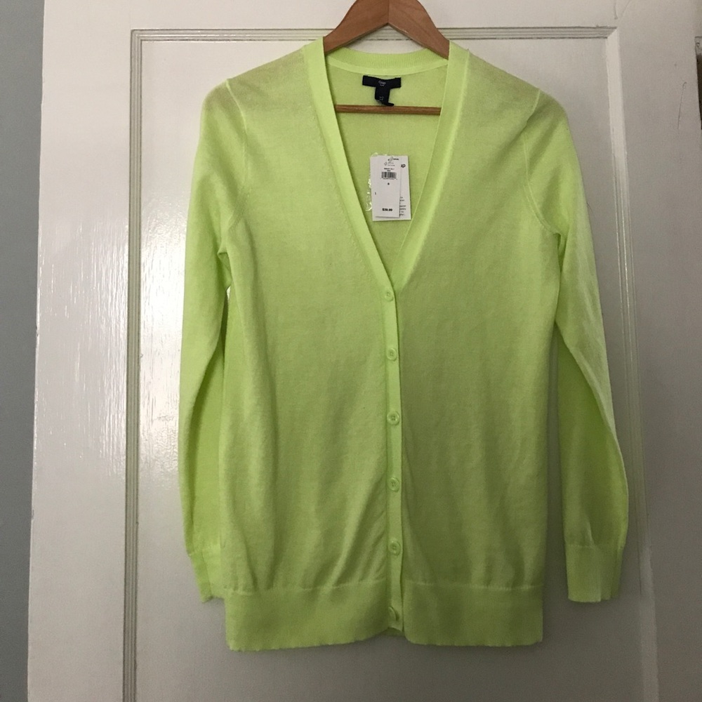 Neon Yellow GAP Cardigan New with tags
