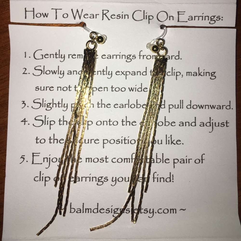Clip on Gold Earrings