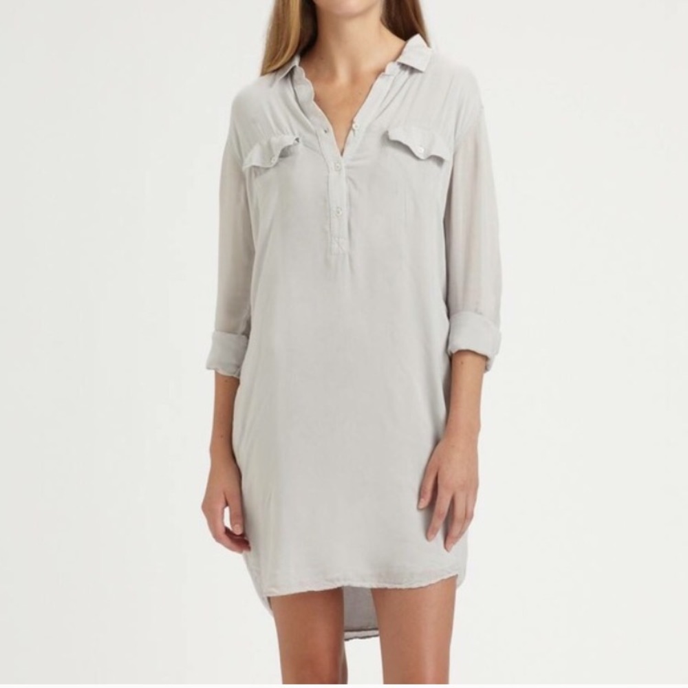 James Perse Easy Henley Shirt Dress - Picture 2 of 4