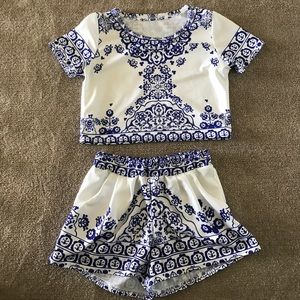 Two piece romper set