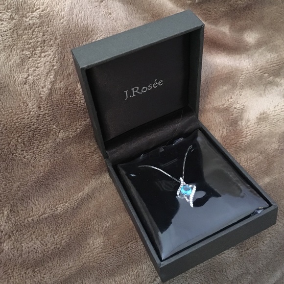Necklace J Rose with blue crystal - Picture 4 of 4