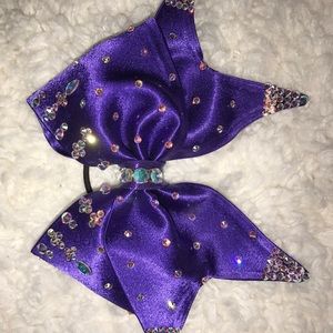 Purple diamond bow