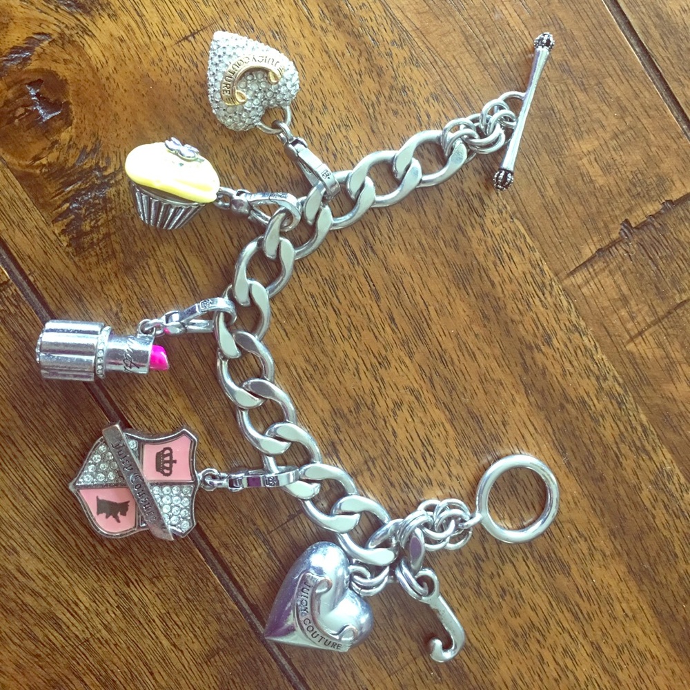 Juicy couture bracelet with 4 charms