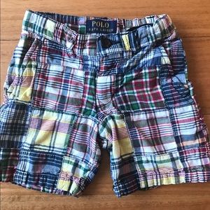 Boys Polo Ralph Lauren Madras shorts size 3T.