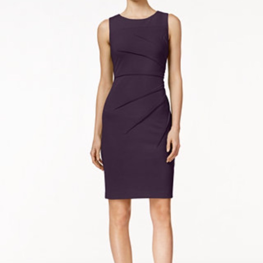 Calvin Klein-starburst sheath dress