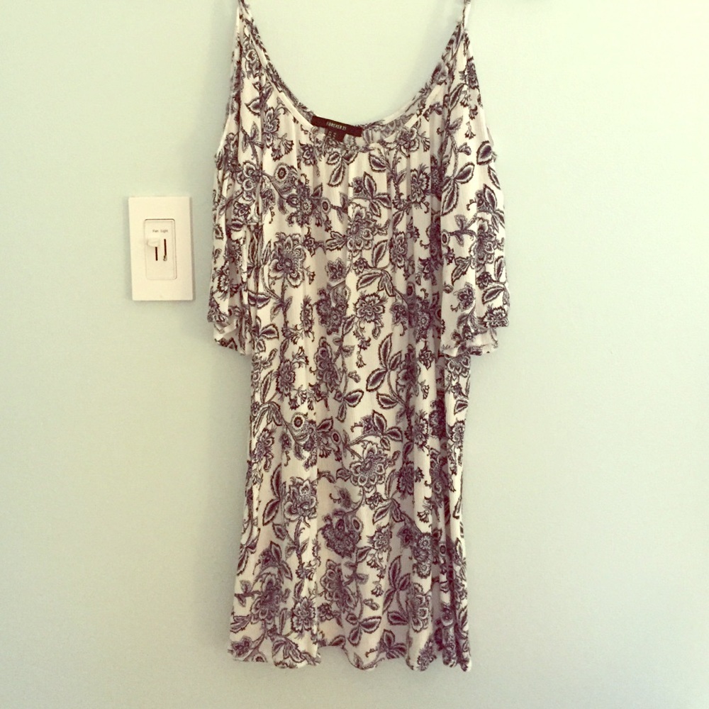 GORGEOUS FLORAL OFF THE SHOULDER MINI DRESS