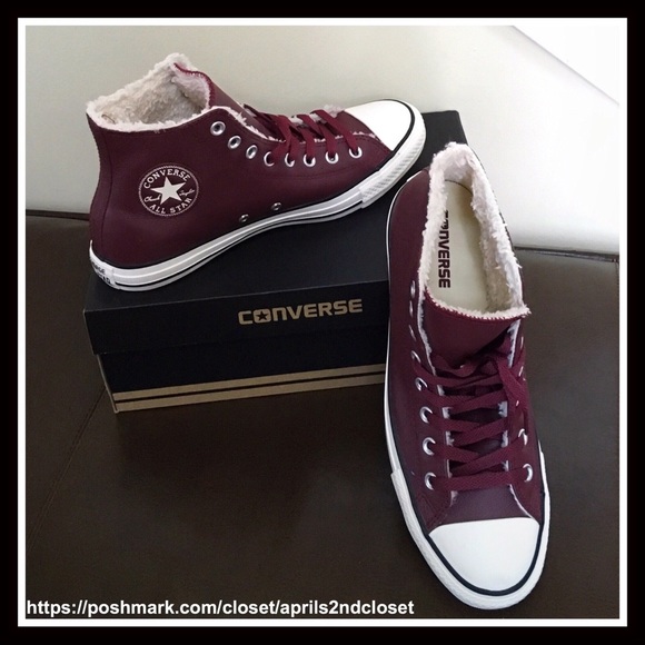 CONVERSE CHUCK TAYLOR LEATHER HIGH TOPS SNEAKERS - Picture 3 of 8