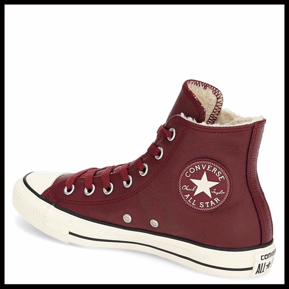 CONVERSE CHUCK TAYLOR LEATHER HIGH TOPS SNEAKERS - Picture 7 of 8