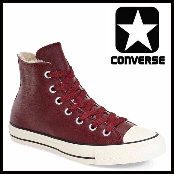 CONVERSE CHUCK TAYLOR LEATHER HIGH TOPS SNEAKERS - Picture 8 of 8