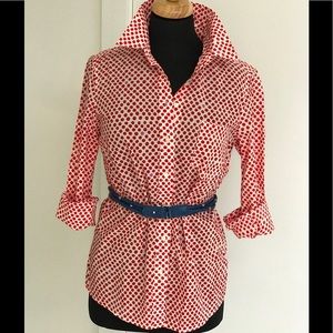 Red & White Polka Dot Button Down - REDUCED!!!