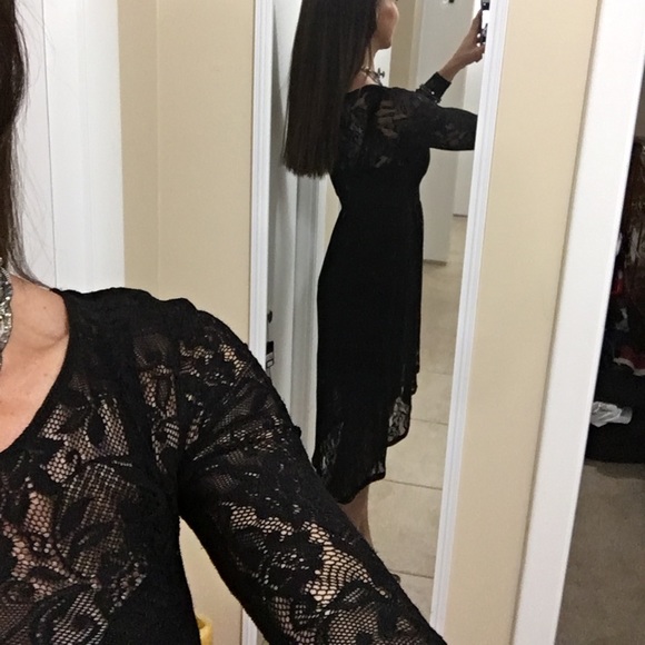Black lace dress. Built in slip! - Picture 6 of 6